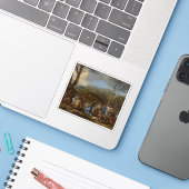 N.プッサン：聖ヨハネヨルダン川でバプテスマを施す シール (ノートパソコンとiPhone)