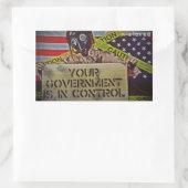 n – 制御 長方形シール (バッグ)