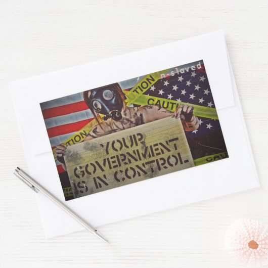 n – 制御 長方形シール (封筒)