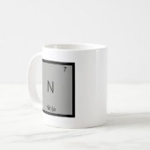 N -忍者おもしろいな化学要素の記号のティー コーヒーマグカップ (正面左)