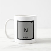 N -忍者おもしろいな化学要素の記号のティー コーヒーマグカップ (左)