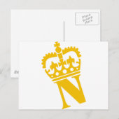 N – 文字 – 名前 ポストカード (正面/裏面)