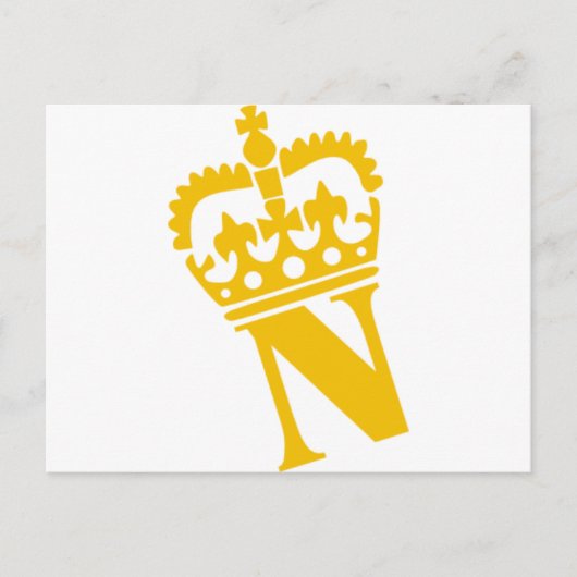 N – 文字 – 名前 ポストカード (正面)