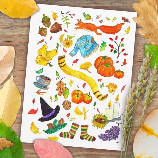 N.最高のJanesによる秋はがきについて ポストカード