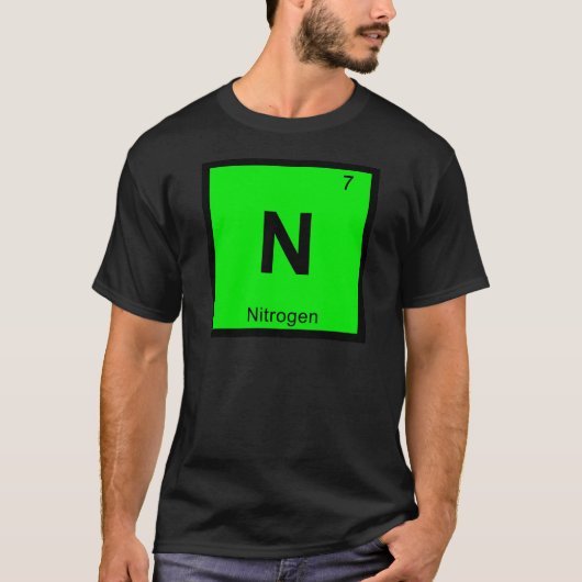 N -窒素化学の周期表記号 Tシャツ (正面)