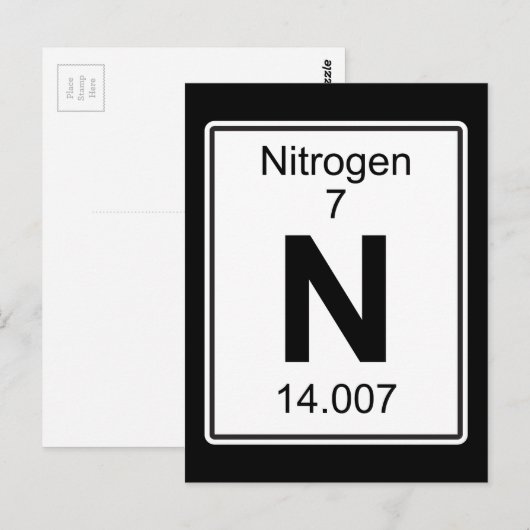N – 窒素 ポストカード (正面/裏面)