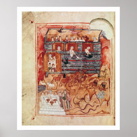 N.A.L 2334 fol.10v Noah's Ark, from 'De Tours Pent ポスター (正面)