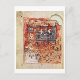 N.A.L 2334 fol.10v Noah's Ark, from 'De Tours Pent ポストカード