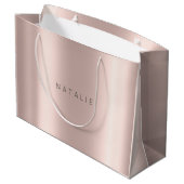 N A T A L I Eバラ金ゴールド赤面パールミニマルギフト ラージペーパーバッグ (裏面アングル)