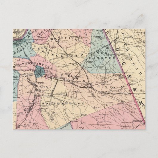 N Burlington County、NJ ポストカード (正面)