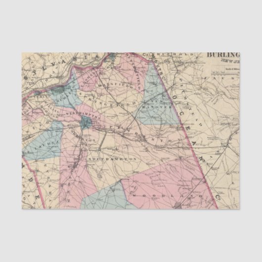 N Burlington County、NJ 薄葉紙 (正面)