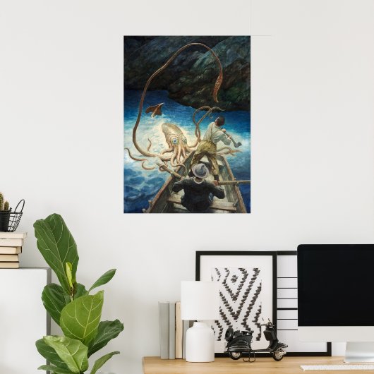 N.C.ワイエスによる巨大イカの冒険 ポスター (ホームオフィス)