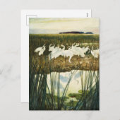 N.C.ワイエスによる百羽鶴の踊り シーズンポストカード (正面/裏面)