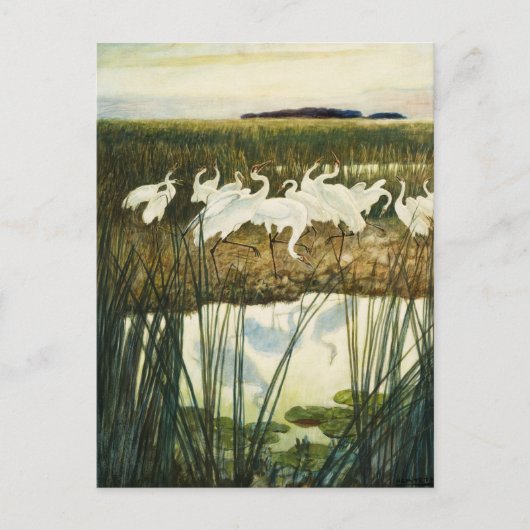 N.C.ワイエスによる百羽鶴の踊り シーズンポストカード (正面)