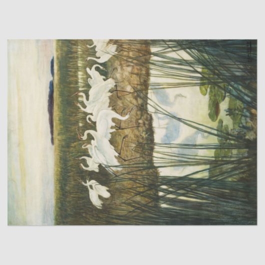 N.C.ワイエスによる百羽鶴の踊り 薄葉紙 (正面)