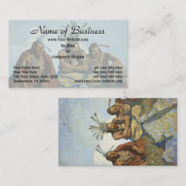 N.C.ワイエスによる黒い宝石のような不可解な目 名刺