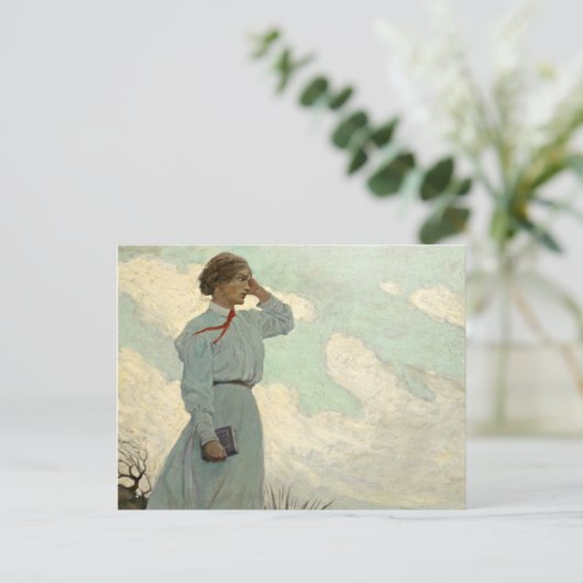 N.C.ワイエスの不毛の丘の一つのルイーズ ポストカード (スタンド正面)