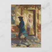 N・C・ワイエスの「フィラデルフィアへのフランクリンの到着」 エンクロージャーカード (正面)