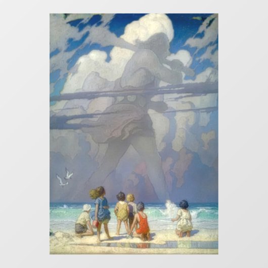 N・C・ワイエス 「巨人」 1923年 ヴィンテージ イラスト ウィンドウサイン (シート)