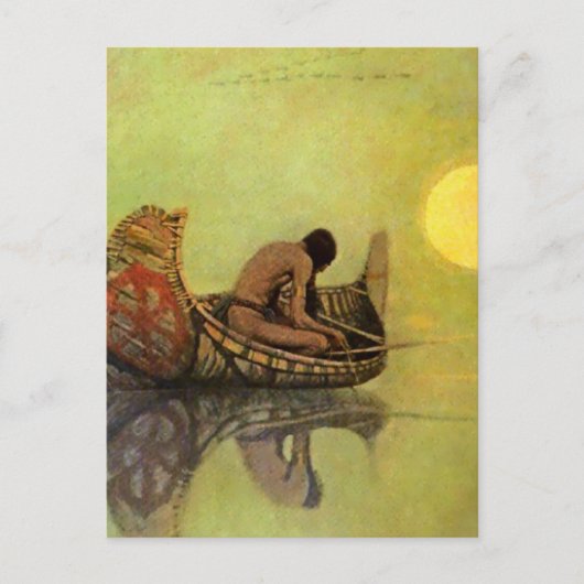 N・C・ワイエス 西部劇画「沈黙の漁師」 ポストカード (正面)
