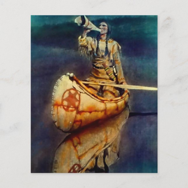 N C ワイエス 西部絵画 「ムースコール」 (正面)