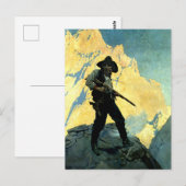 N・C・ワイエス 西部絵画「最後の抵抗」 ポストカード (正面/裏面)