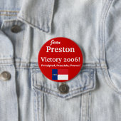 N.C. Senateのためのジーンプレストン 缶バッジ (インサイチュ)