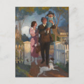 N. C. Wyethによる一日の仕事の後、家に到着 ポストカード (正面)