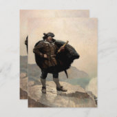 N. C. Wyethの宝島、ビリー・ボーンズ ノートカード (正面/裏面)