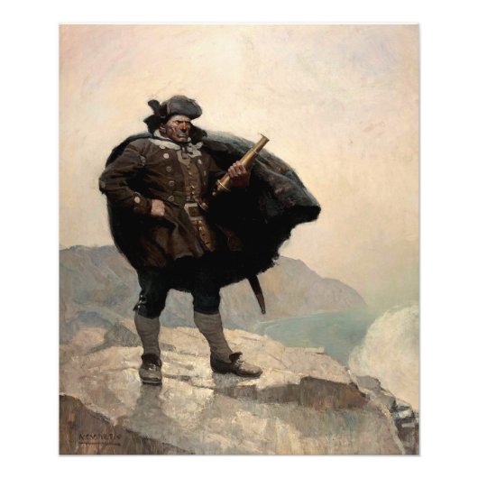 N. C. Wyethの宝島、ビリー・ボーンズ フォトプリント (正面)