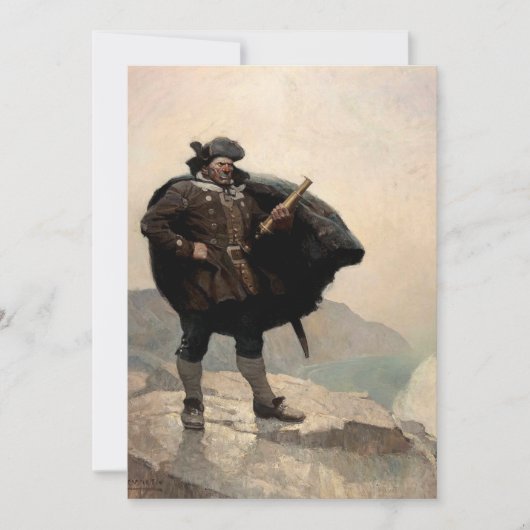 N. C. Wyethの宝島、ビリー・ボーンズ 招待状 (正面)