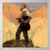 N C Wyeth Western絵画の「プロスペクター」 ポスター (正面)