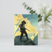 N C Wyeth Western絵画の「最後のスタンド」 ポストカード (スタンド正面)