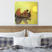 N C Wyeth Western絵画の「釣り静か人」 キャンバスプリント (インサイチュ (寝室))