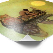 N C Wyeth Western絵画の「釣り静か人」 フォトプリント (角)