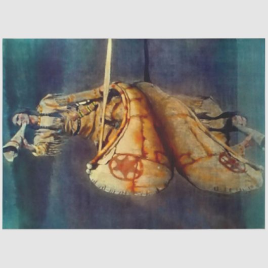 N C Wyeth Western絵画の「The Moose Call」 薄葉紙 (正面)