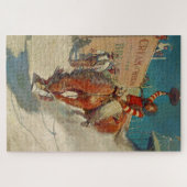 N C Wyeth Western絵画の「The Rodeo」 ジグソーパズル (横)