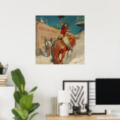 N C Wyeth Western絵画の「The Rodeo」 ポスター (ホームオフィス)