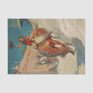 N C Wyeth Western絵画の「The Rodeo」 薄葉紙