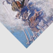 N C Wyth Westernの「絵画ローピング·ワイルド·ウマ」 薄葉紙 (詳細)