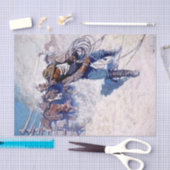 N C Wyth Westernの「絵画ローピング·ワイルド·ウマ」 薄葉紙 (クラフト)