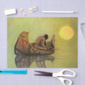 N C Wyth Western's 絵画 "The Fisherman静か" 薄葉紙 (クラフト)