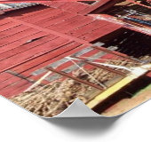 N. Caroilna,ウェバービルの赤い納屋 ポスター (角)