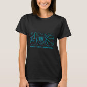 N Charlotte Hornets Peace Love Sketll  Tシャツ (正面)