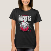 N Houston Rockets Sketll Doodle Stars  Tシャツ (正面)