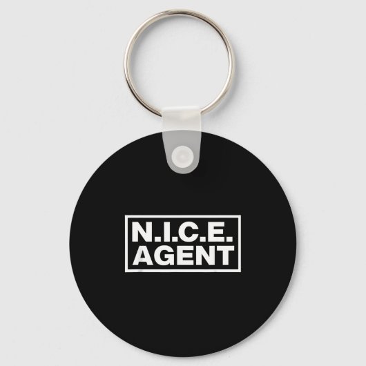 N I C E Agent Funny Protest Costume Art  キーホルダー (正面)