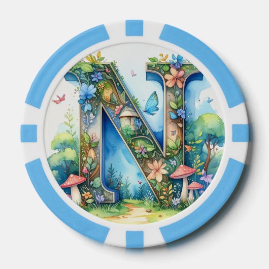 N.initials ポーカー チップ (正面)