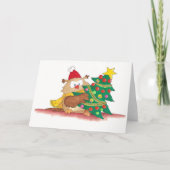 N.Janesによるクリスマスフクロウのグリーティングカード シーズンカード (正面)