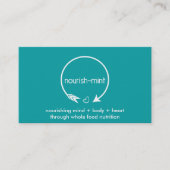 n-mの名刺の固体ティール（緑がかった色） 名刺 (正面)