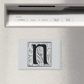 N Monogramm schwarz マグネット (インサイチュ (食洗機))